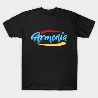 Armenia - Armenian Flag - Armenia Map T-Shirt